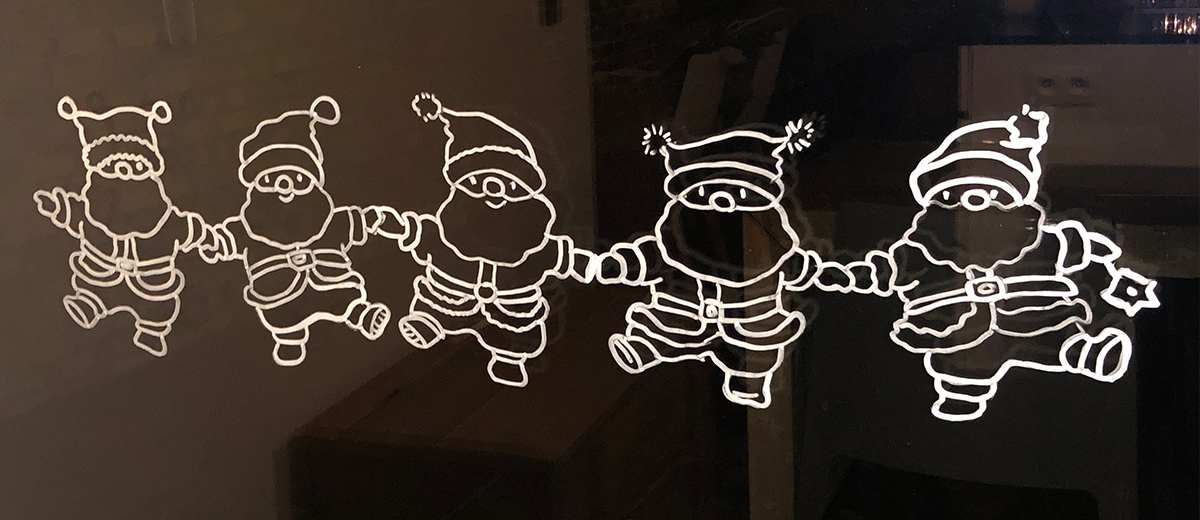 Raamtekeningen voor kerst Webkonijn