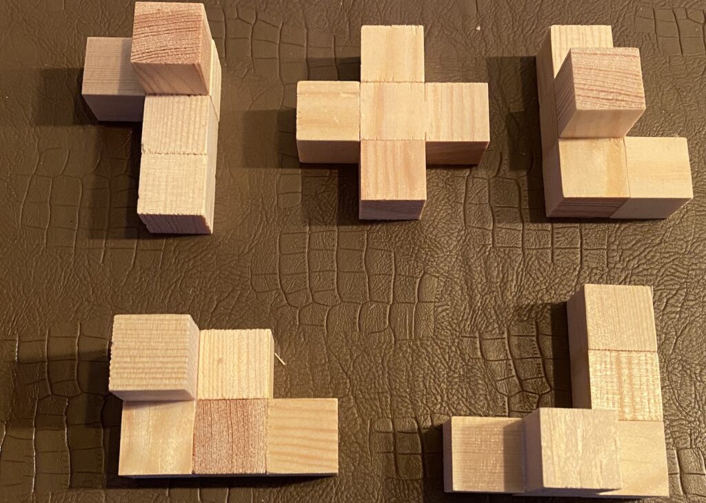 Puzzelkubus 5 stukjes