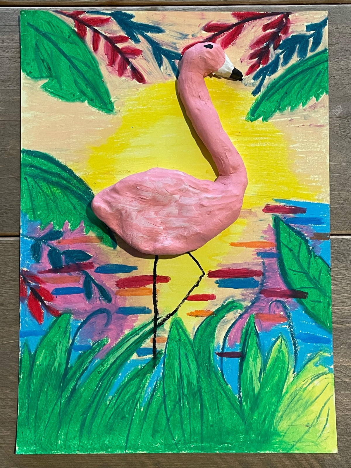 Flamingo Tekening Klei