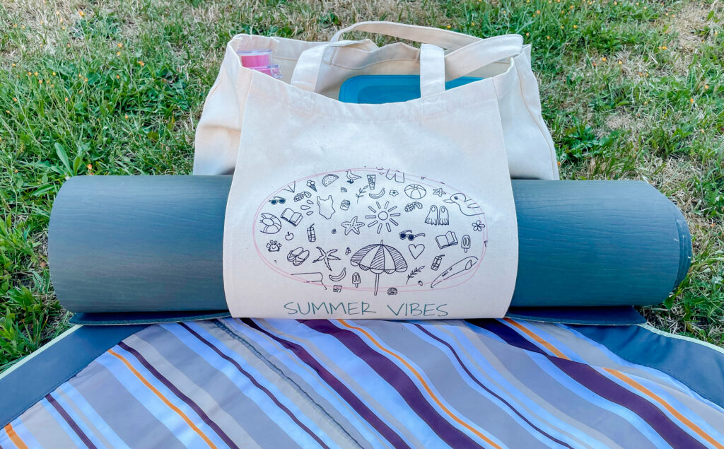 Maxishopper met yoga mat