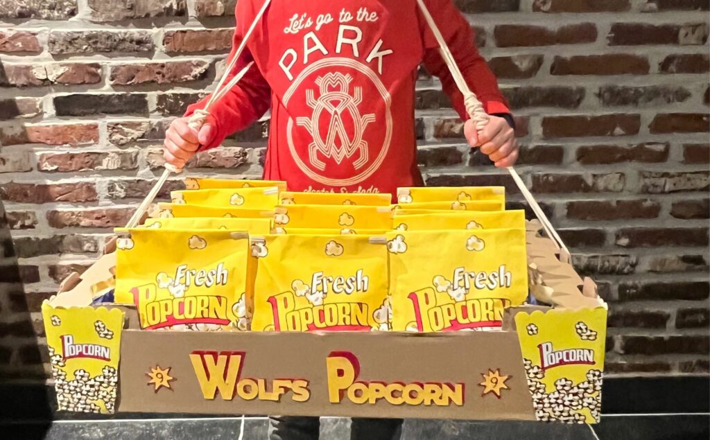 Popcorn Verkoop Dienblad