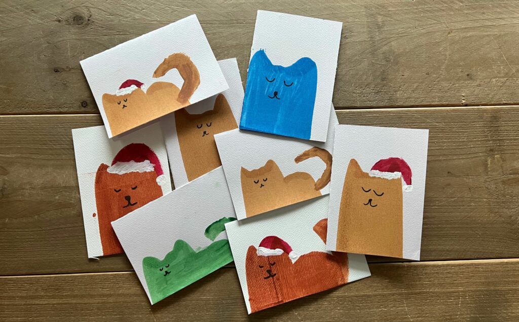 Katten (kerst)kaartjes