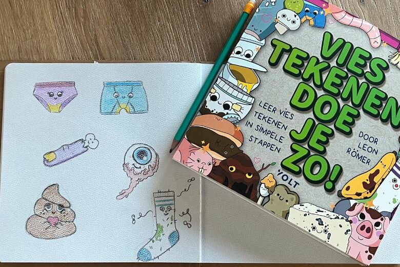 Vies tekenen doe je zo! Boekomslag en schetsen